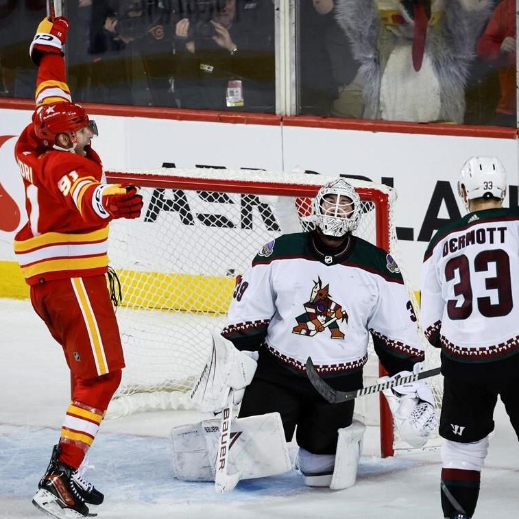 Sharangovich scores OT winner for Flames in 3-2 win over Coyotes